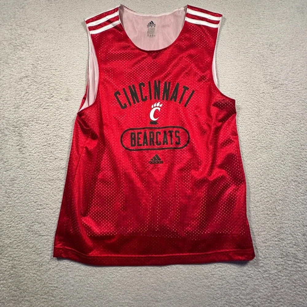 Adidas Jersey Mens S Red Cincinnati Bearcats Mesh Practice Tank Basketball UC